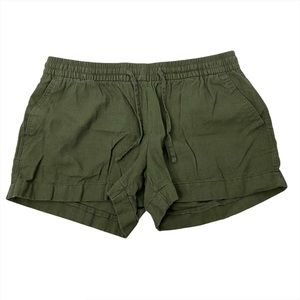Old Navy M Olive Green Linen Shorts 4”